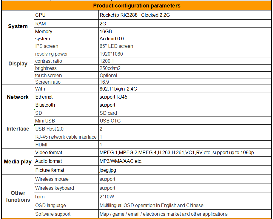 Kinstone 65 inch Floor Standing advertising display