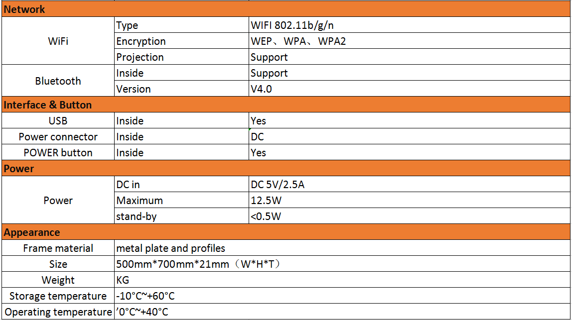 Kinstone Make Up Mirror Lcd Advertising Display Screen Dress Mirror