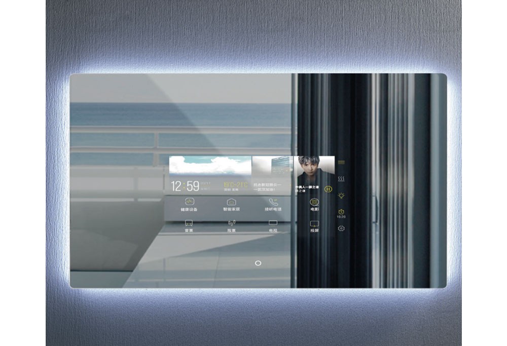 Kinstone OEM Customize Size Bathroom Cabinet Mirror Voice Control Intelligent Smart Mirror