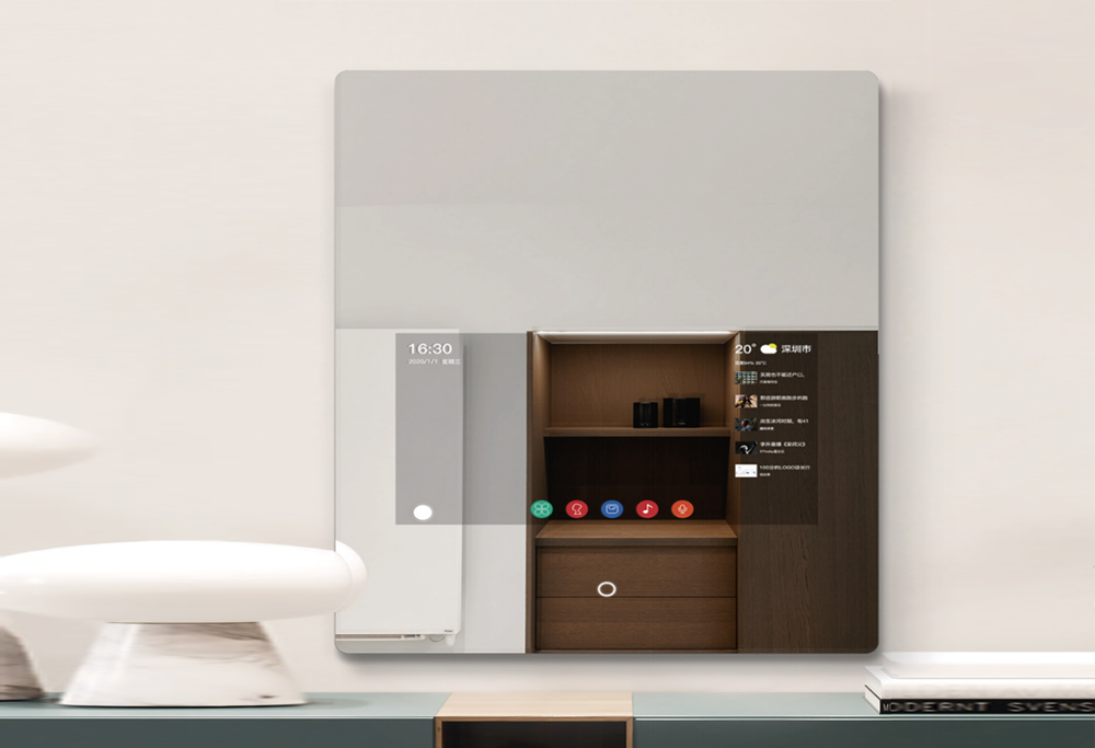 Kinstone Customize Size Hardware Software Bathroom Mirror Lcd Advertising Display Screen