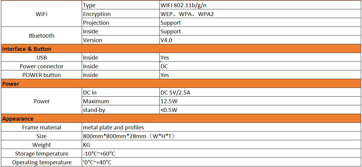 Kinstone 15.6 inch LCD 80CM Diameter Bathroom Mirror Wall Mount Intelligent Smart Mirror