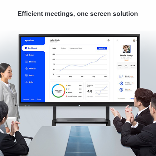 Kinstone 86 inch Interactive Whiteboard Educational Mobile Smart Board Panel