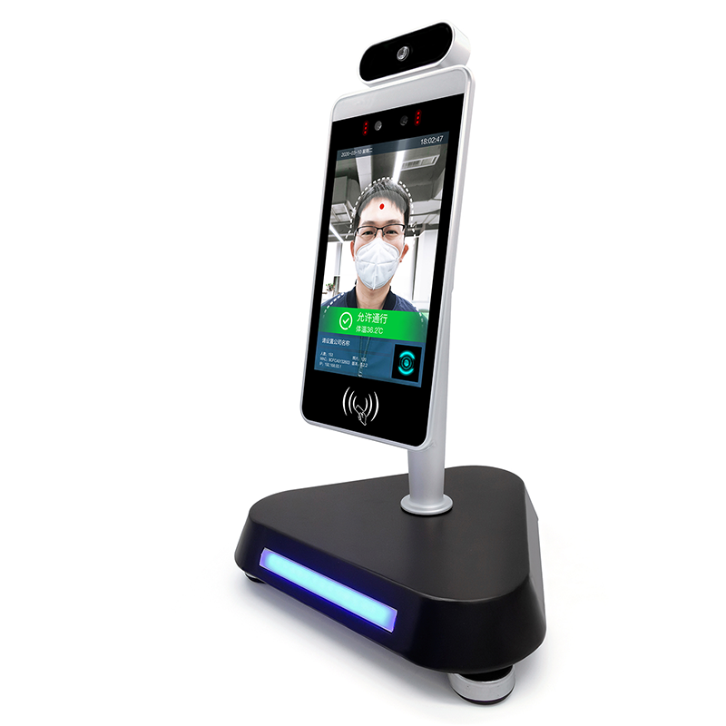 Kinstone 8 Inch Desktop Human Body Temperature Measuring Face Recognition Temperature Kiosk