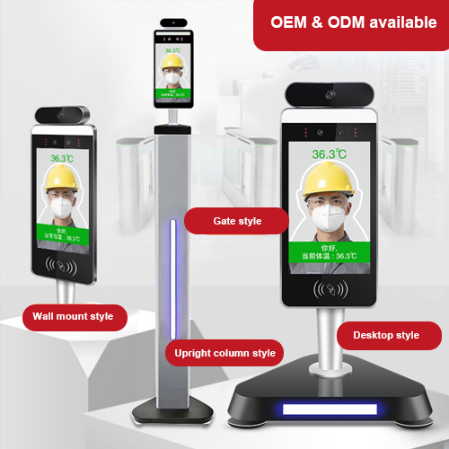 Kinstone 8 Inch Floor Stand Human Body Thermometer Ai Temperature Measurement Face Reader Thermal Imaging Camera Module