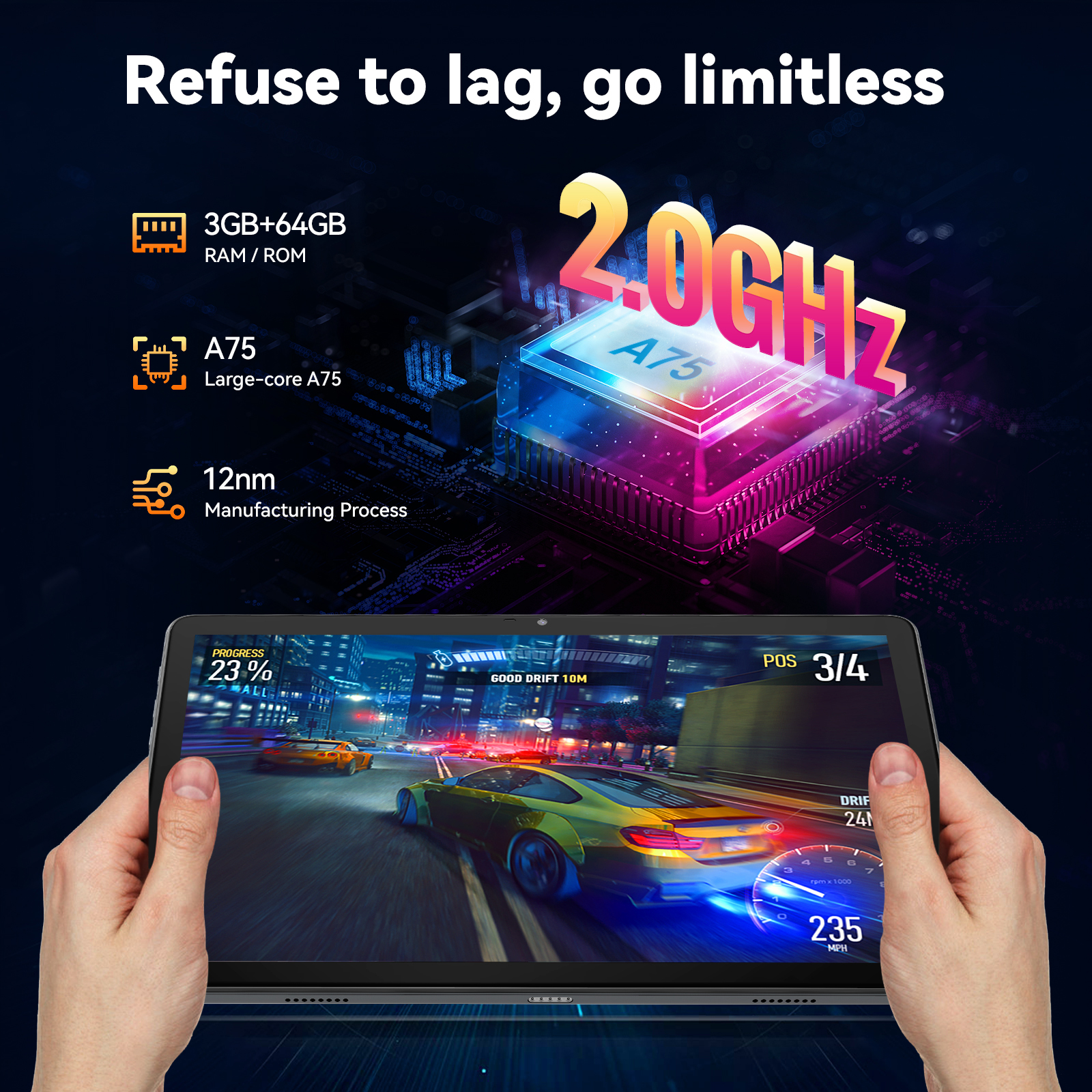 Kinstone 10.3/10.1 inch Tablet PC 6000mAh 5GWiFi Octa-core HD IPS BOE LCD 3GB/4GB/6GB+32GB/64GB/128GB