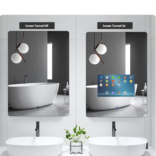 Kinstone Wall Mount Smart Mirror For Bathroom Square Shape 600*800MM Digital Signage