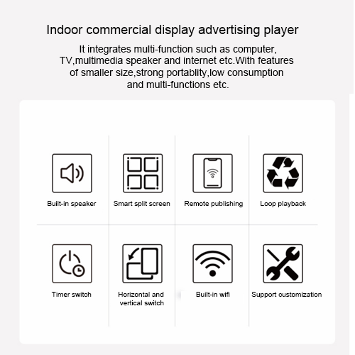 Kinstone 18.5 inch Desktop Digital Signage Kiosk LCD Advertising Display