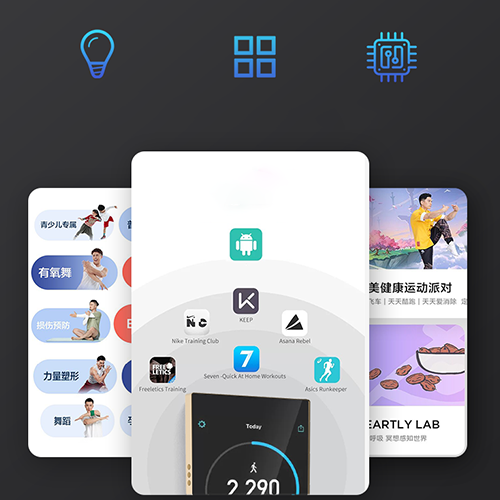 Kinstone Fitness Smart Mirror 43 Inch LCD Standalone type Fitness Mirror Device