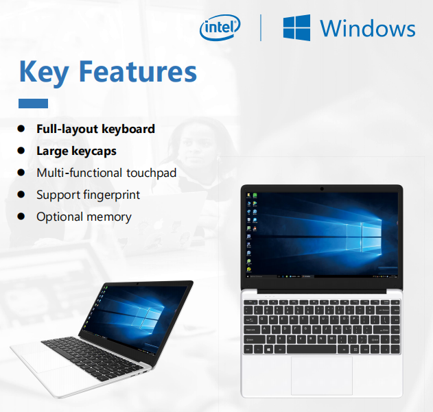 Kinstone NB-141NIA 14.1-inch 4+64G Ultra-thin mini portable laptop can be fingerprinted