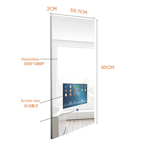 Kinstone OEM 15.6 inch LCD Bathroom Cabinet Mirror Voice Control Intelligent Smart Mirror