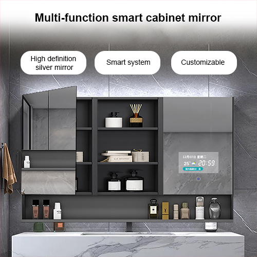 Kinstone OEM 15.6 inch LCD Bathroom Cabinet Mirror Voice Control Intelligent Smart Mirror