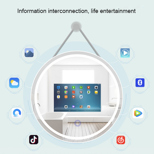 Kinstone 15.6 inch LCD 80CM Diameter Bathroom Mirror Wall Mount Intelligent Smart Mirror