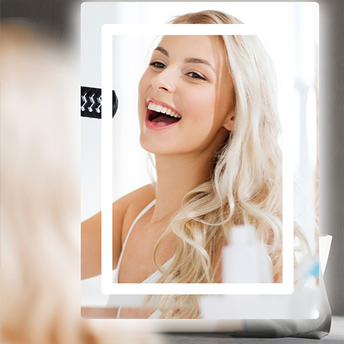 Kinstone Make Up Mirror Lcd Advertising Display Screen Dress Mirror