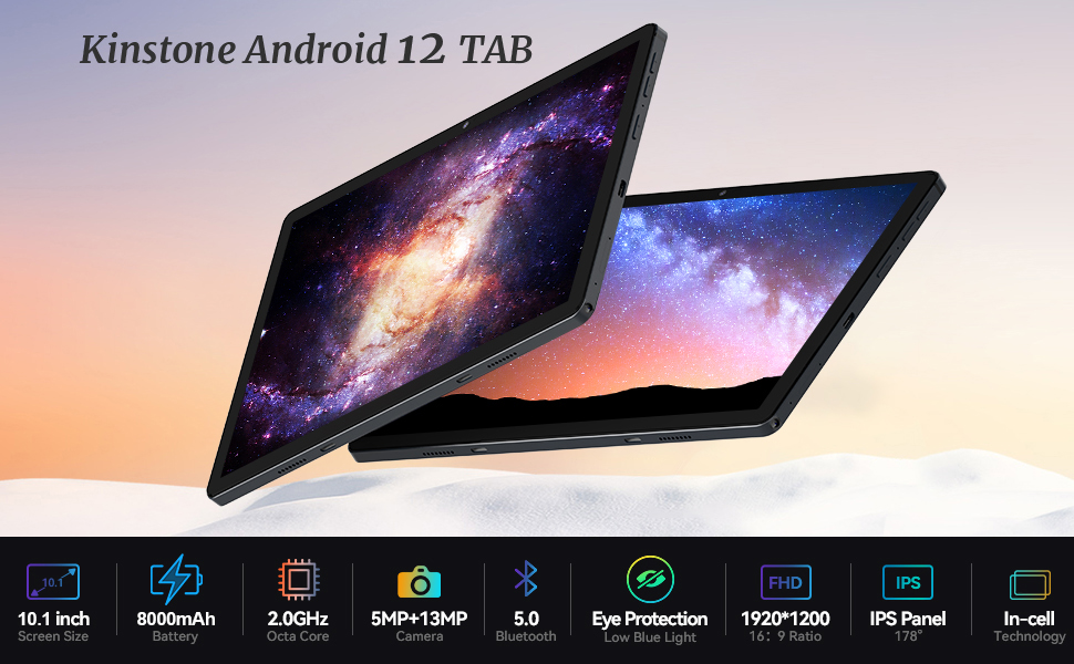 Kinstone-UMD102SA-L 10.1 inch 7600mAh Long-lasting Battery Adroid12 5GWIFI