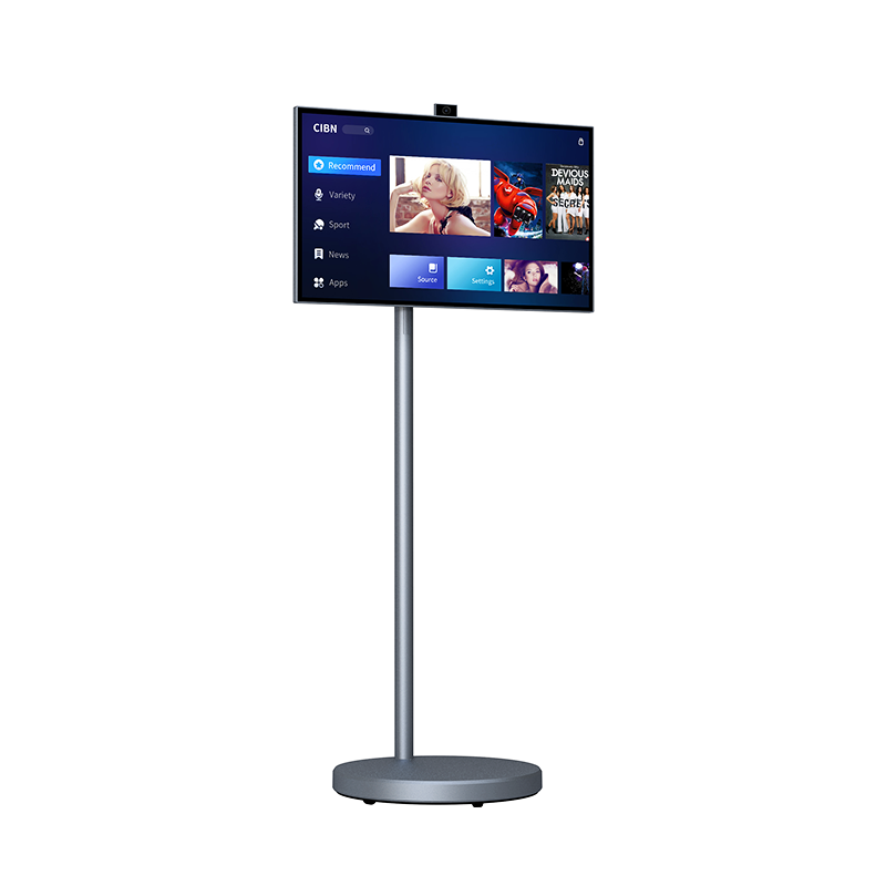 Kinstone 27 inch all-in-one smart TV，All metal case,Universal wheel base